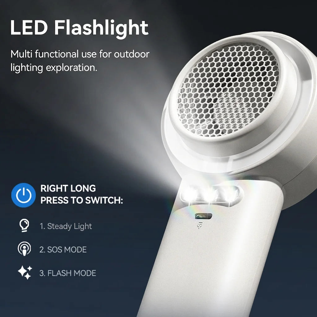 Handheld Rechargeable Turbo Fan With Cooling Mist And Water Tank