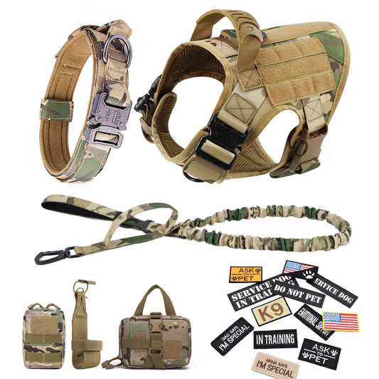 Petravel Tactical Dog Harness Vest And Training Accessory Set