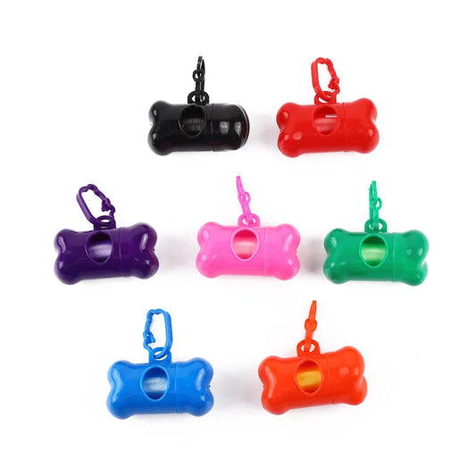 Bone Shaped Dog Waste Bag Dispenser Holder Travel Carrier