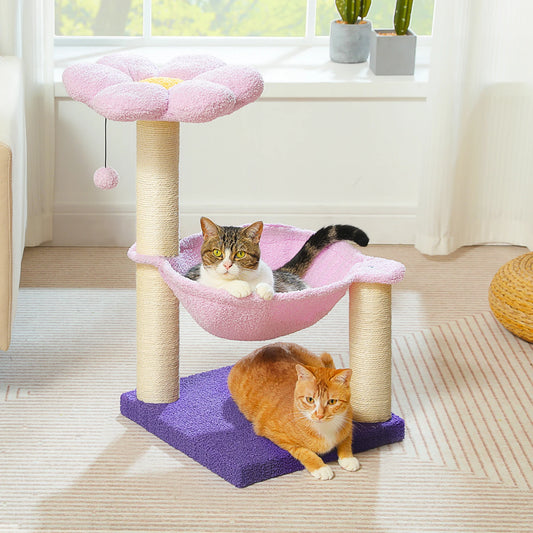 PAWZ Road Flower Cat Tree With Sisal Scratcher And Hammock