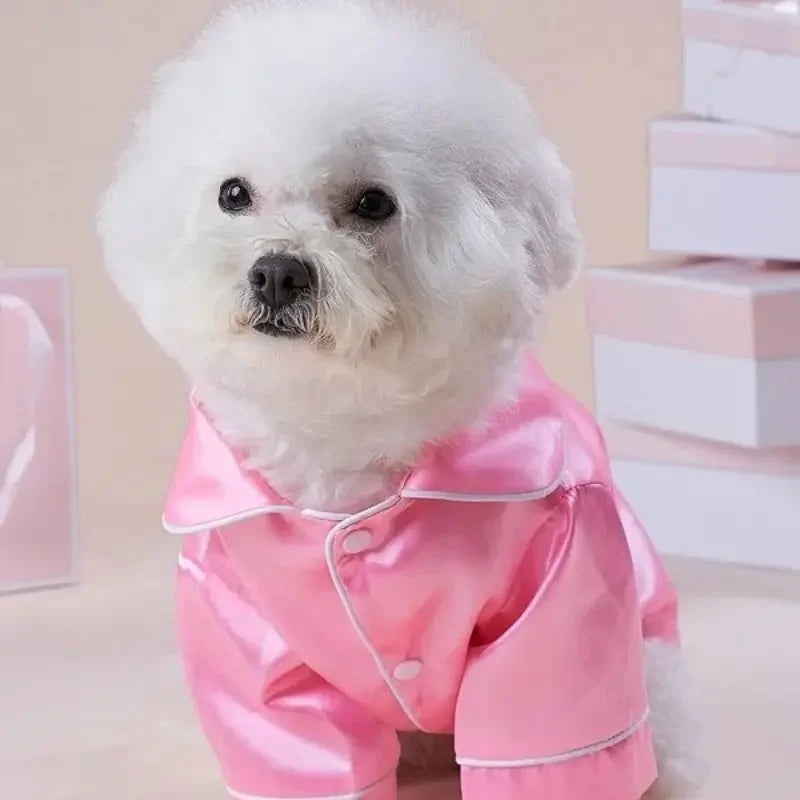Button Closure Pet Pajamas for Small Dogs and Cats