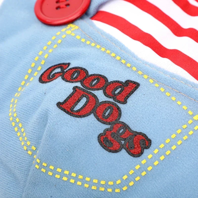 Chucky Doll Pet Costume for Dogs and Cats Halloween Cosplay Outfit