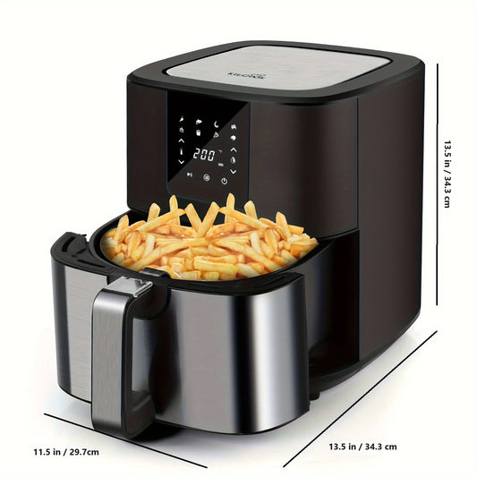 KitCook Digital Air Fryer With Eight Presets And Touch Screen