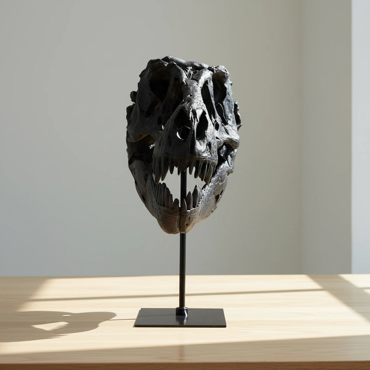 Tyrannosaurus Rex Fossil Skull Figurine Resin Home Office Decor