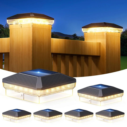 KPSTEK Solar Post Cap Lights Outdoor Waterproof LED Lamp