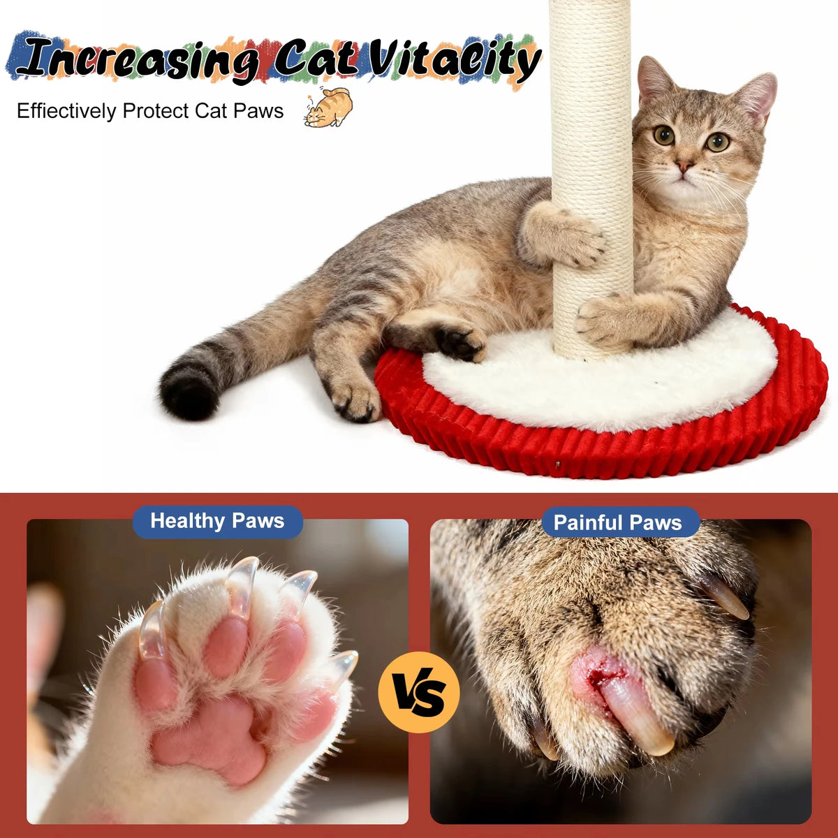 CWV Interactive Cat Tree With Rotating Top And Hanging Toys