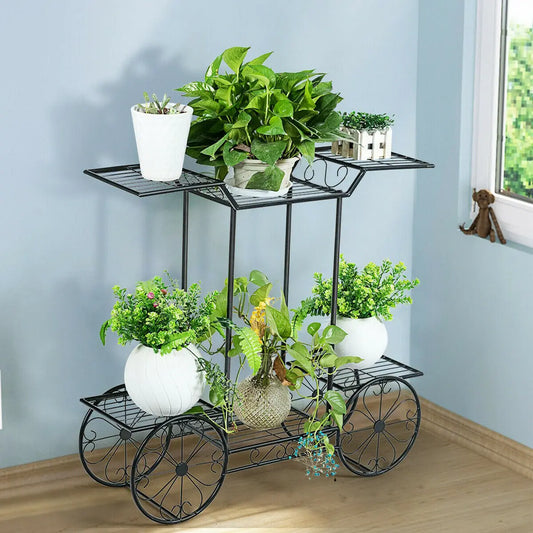 Bingopaw 6 Tier Metal Plant Stand Indoor Outdoor Display Rack