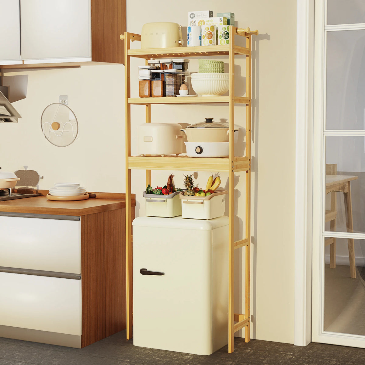 Bamboo Over Toilet Storage Shelf Organizer for Bathroom and Laundry Room