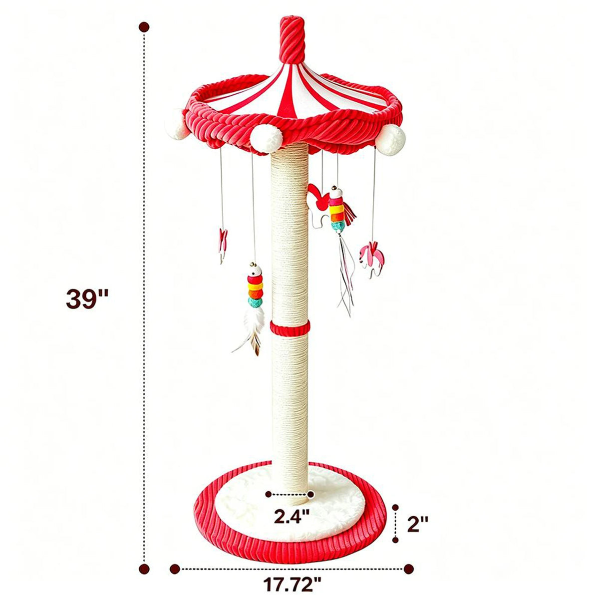 CWV Interactive Cat Tree With Rotating Top And Hanging Toys