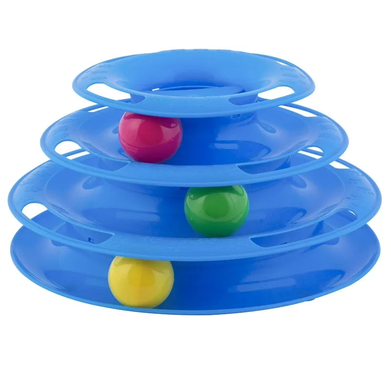 Triple Chase Tower Cat Toy For Interactive Indoor Playtime