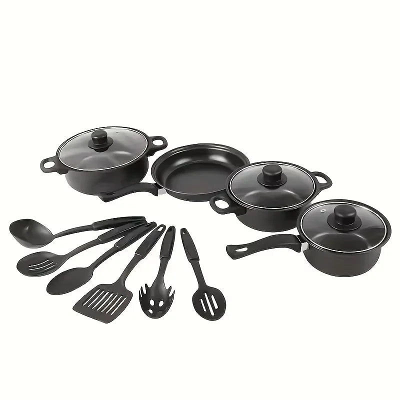 Aehome Nonstick Cookware Set With Utensils Induction Compatible Kitchen
