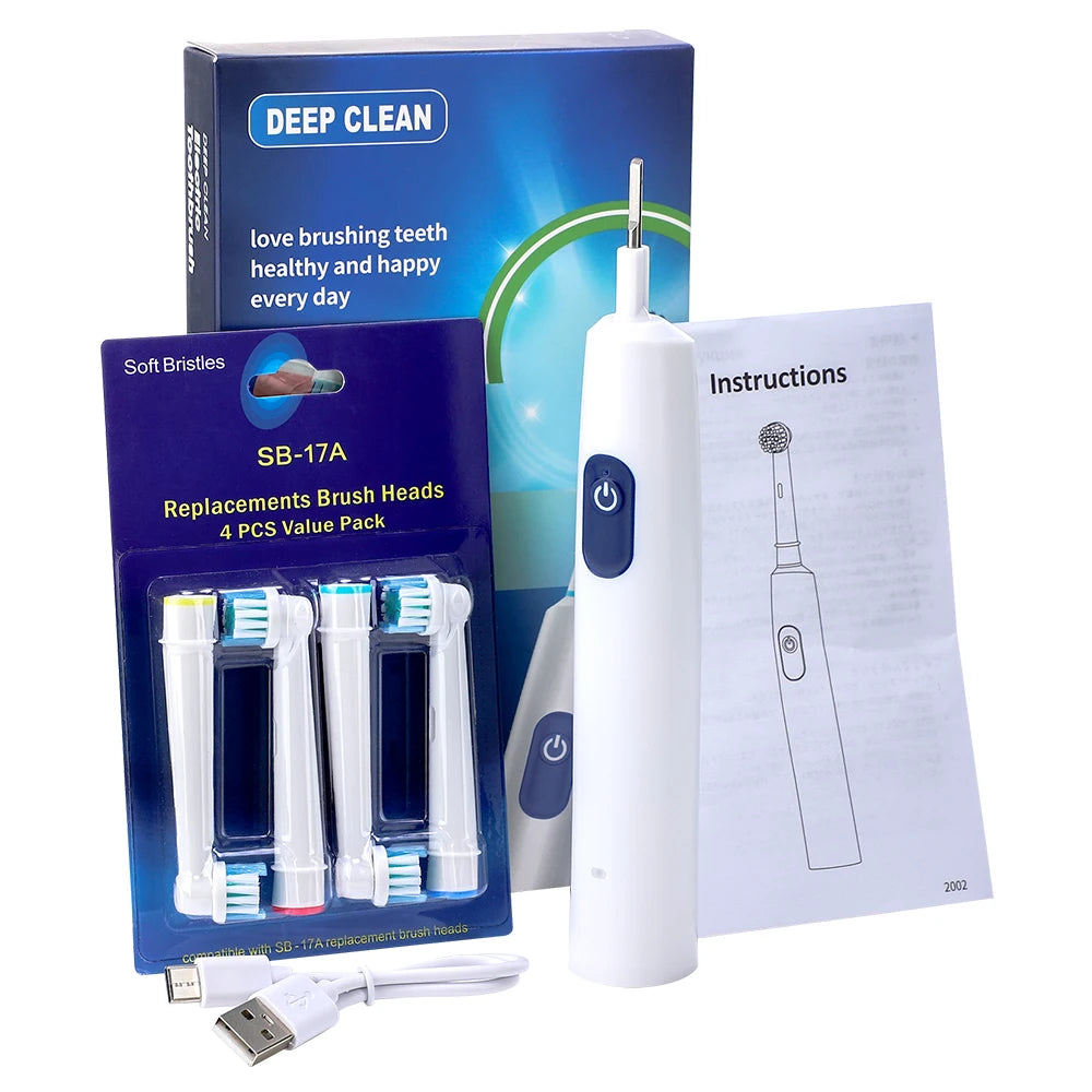 AFDEAL Rechargeable Rotating Electric Toothbrush With Multiple Cleaning Modes