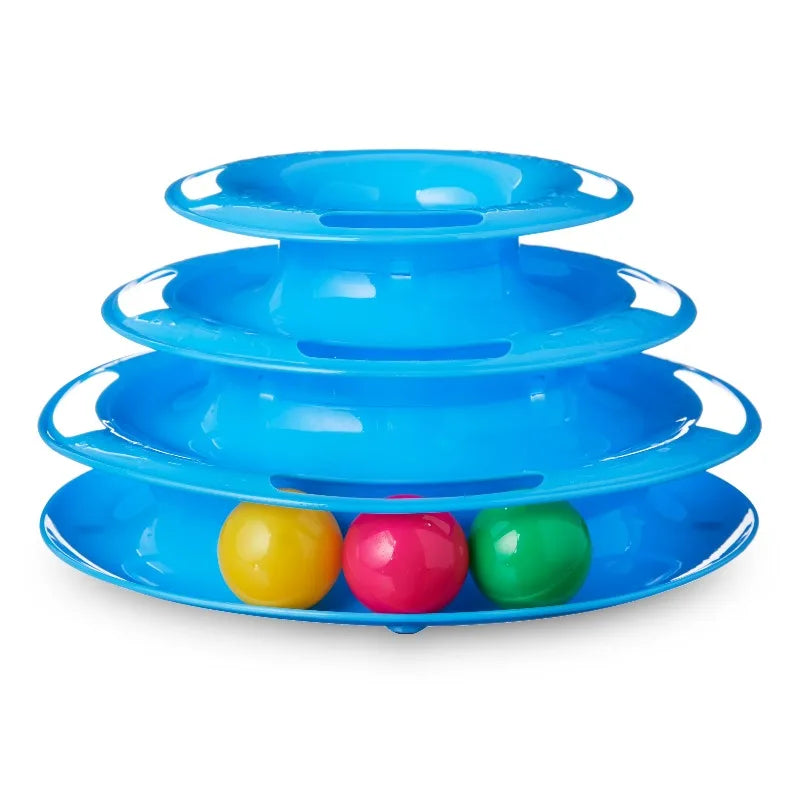 Triple Chase Tower Cat Toy For Interactive Indoor Playtime