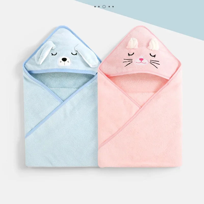 Soft Animal Hooded Baby Bath Towel For Gentle Warmth
