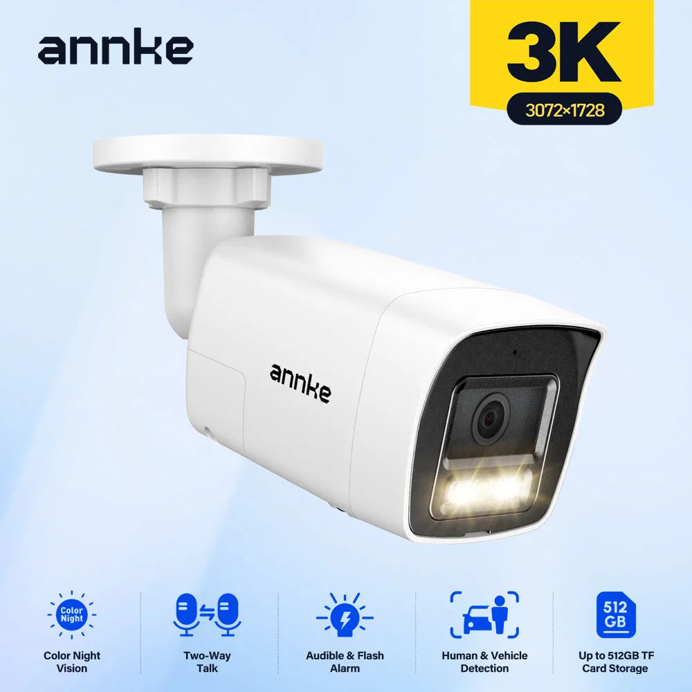 Annke 5MP PoE IP Security Bullet Camera With Human Detection