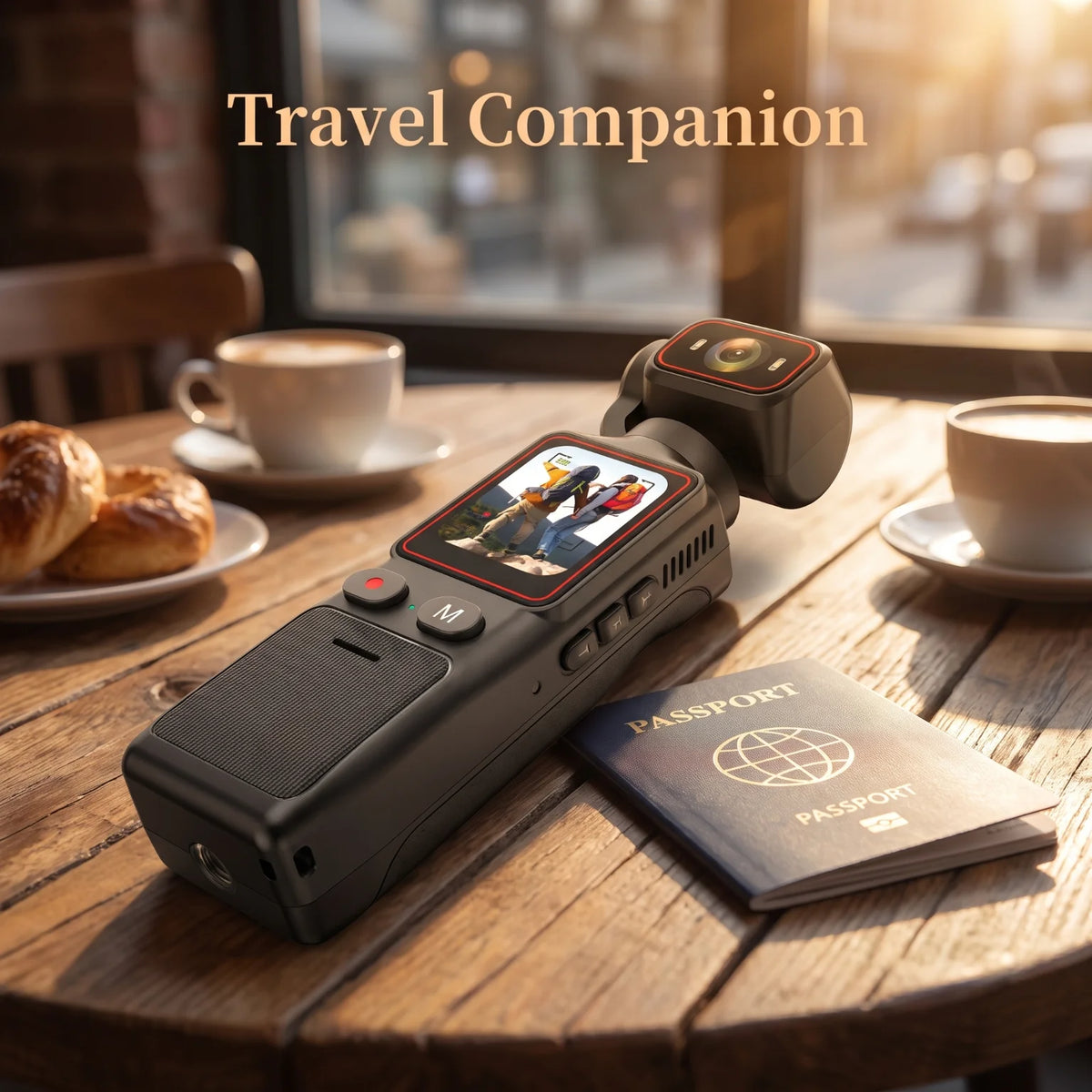 Portable Pocket Gimbal Camera With 3 Axis Anti Shake Stabilization