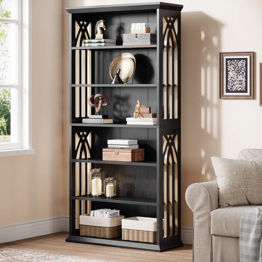 Tribesigns Freestanding Six Tier Wood Bookshelf and Display Stand