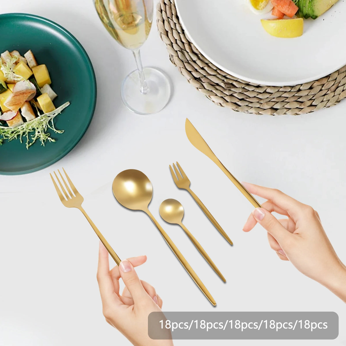 Stainless Steel Flatware Set For Home Dining And Entertaining