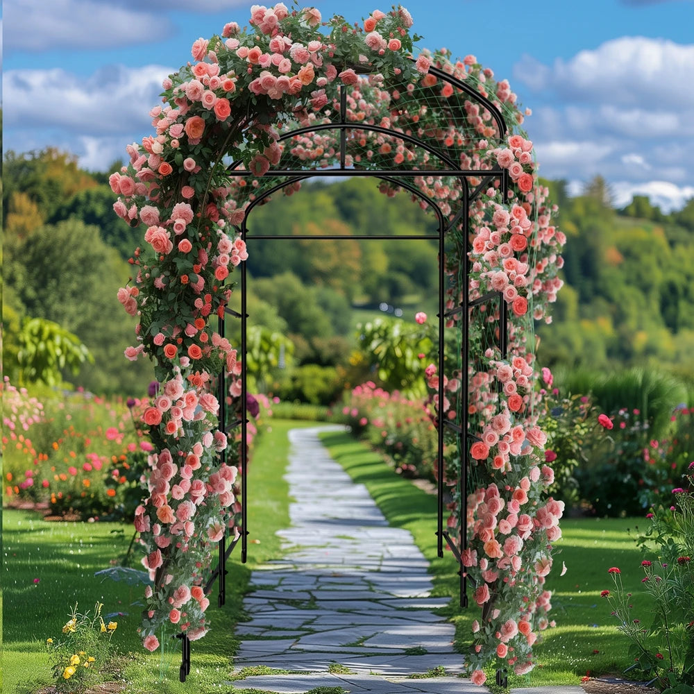 Wisfor U Shaped Metal Garden Plant Trellis Climbing Support Frame