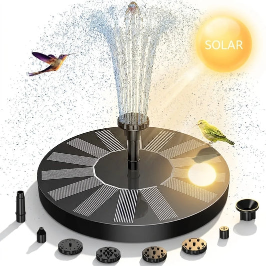 Floating Solar Fountain With Six Nozzles For Garden Pond Decor