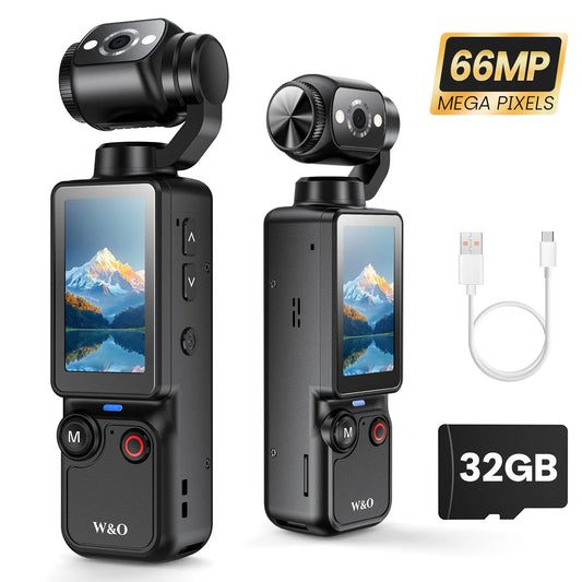 WO Portable Digital Camera 16x Zoom Rotating Lens 2.5K Video