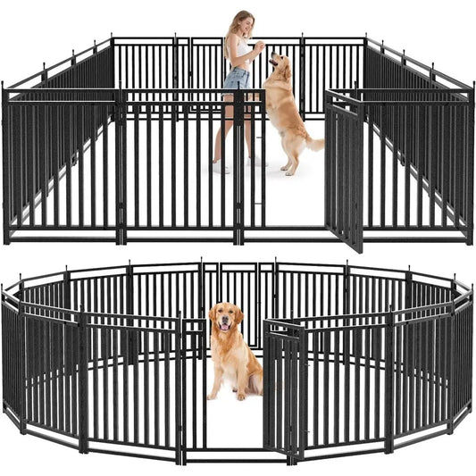 Sturdy Metal Dog Playpen For Indoor And Outdoor Pet Training Needs