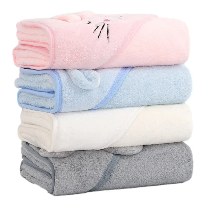 Soft Animal Hooded Baby Bath Towel For Gentle Warmth