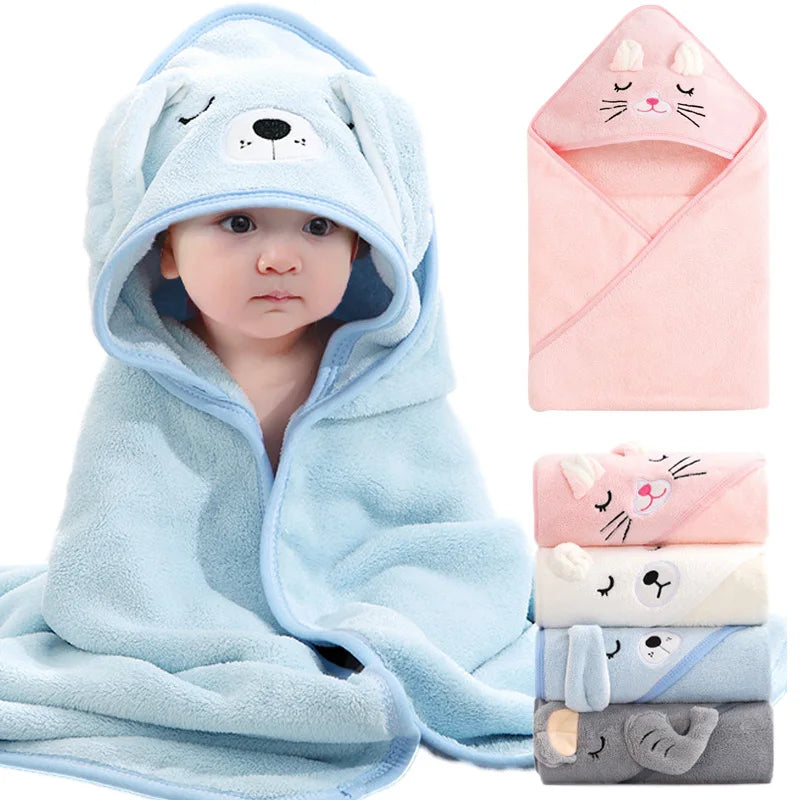 Soft Animal Hooded Baby Bath Towel For Gentle Warmth