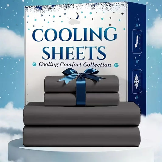 Breathable Bamboo Viscose Cooling Bed Sheet Set For Hot Sleepers