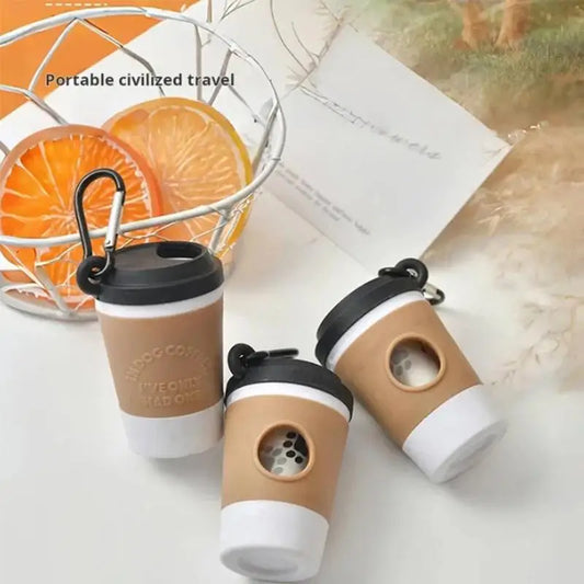 Portable Coffee Cup Style Dog Waste Bag Storage Dispenser