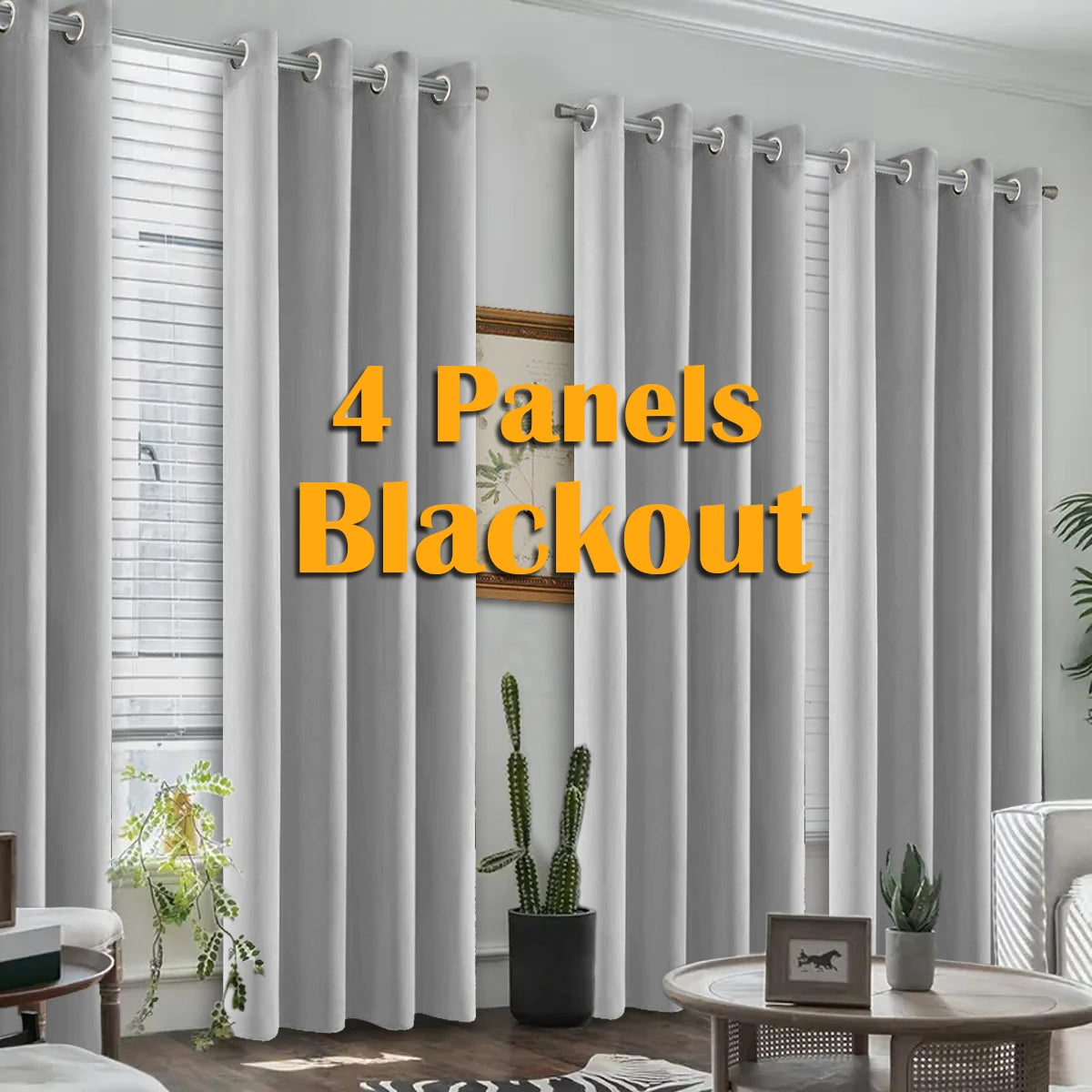 Heat Insulated Blackout Curtains Featuring Noise Reducing Grommet Design