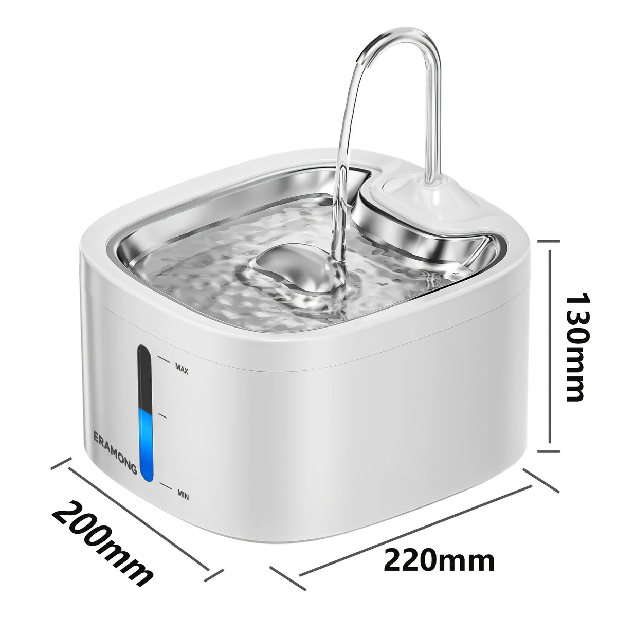 Automatic Stainless Steel Cat Water Fountain With Tap And Dispenser