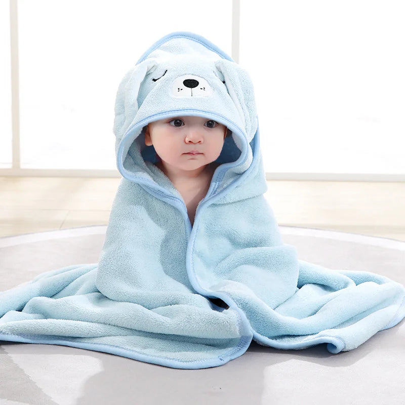 Soft Animal Hooded Baby Bath Towel For Gentle Warmth