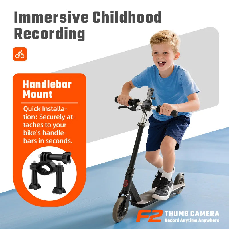 1080P HD Portable Action Camera With Memory Slot For Kids