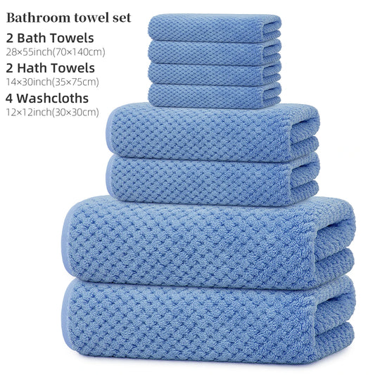 Premium 8 Piece Towel Set Soft Absorbent Machine Washable Linens