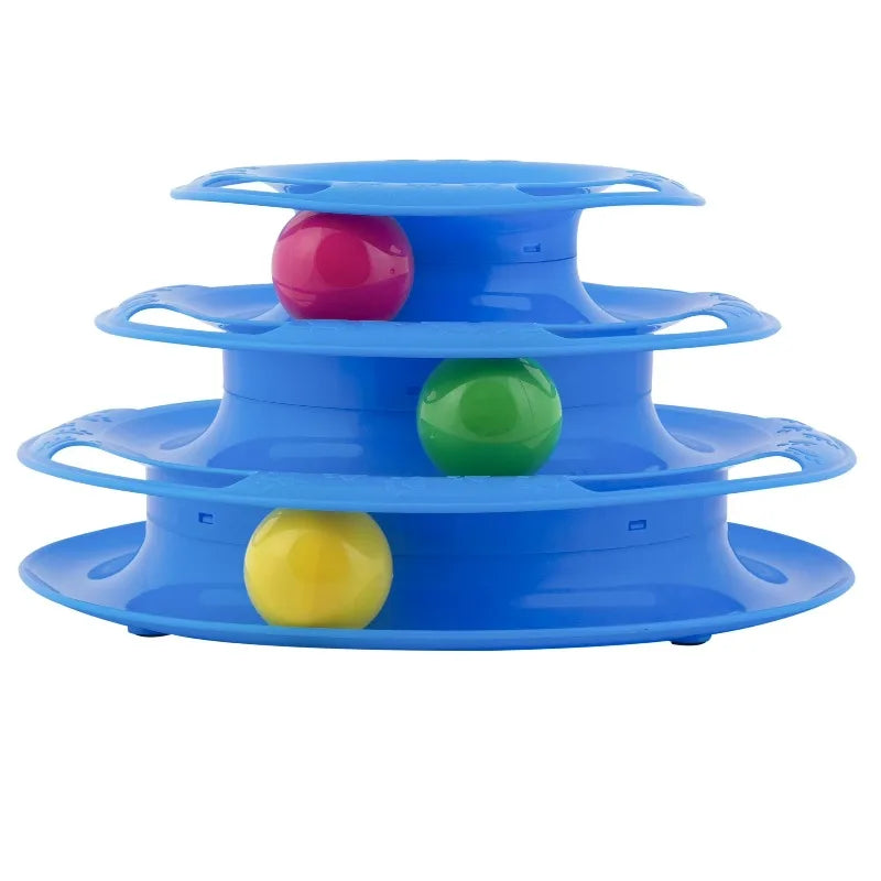 Triple Chase Tower Cat Toy For Interactive Indoor Playtime