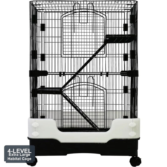 Four Tier Small Animal Cage Multi Level Indoor Pet Habitat