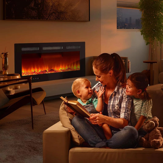 Wall Mounted Electric Fireplace With Remote Control