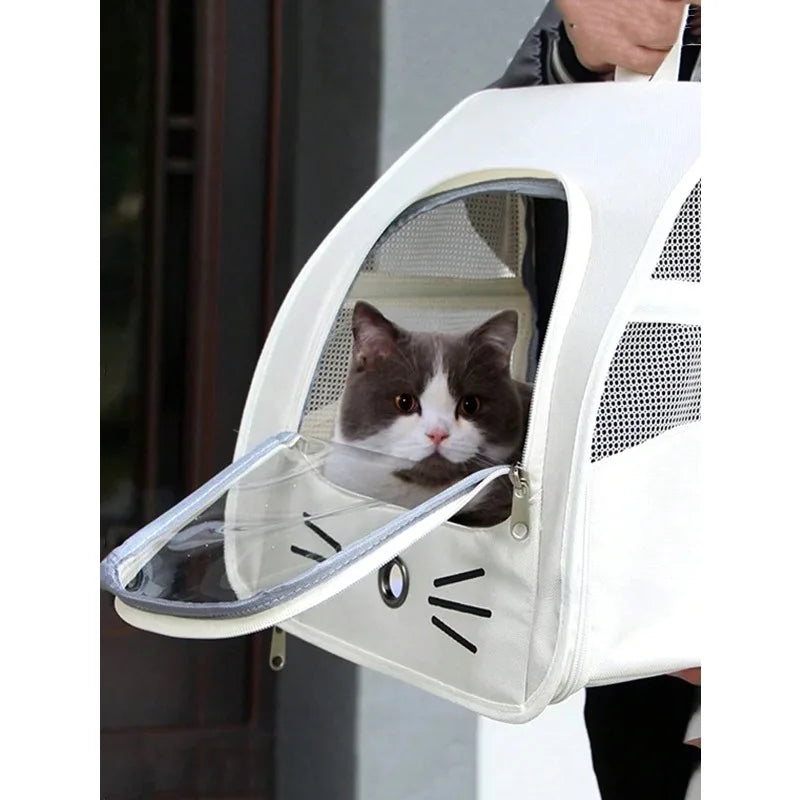 Breathable Transparent Pet Backpack Carrier With Shoulder Strap For Travel