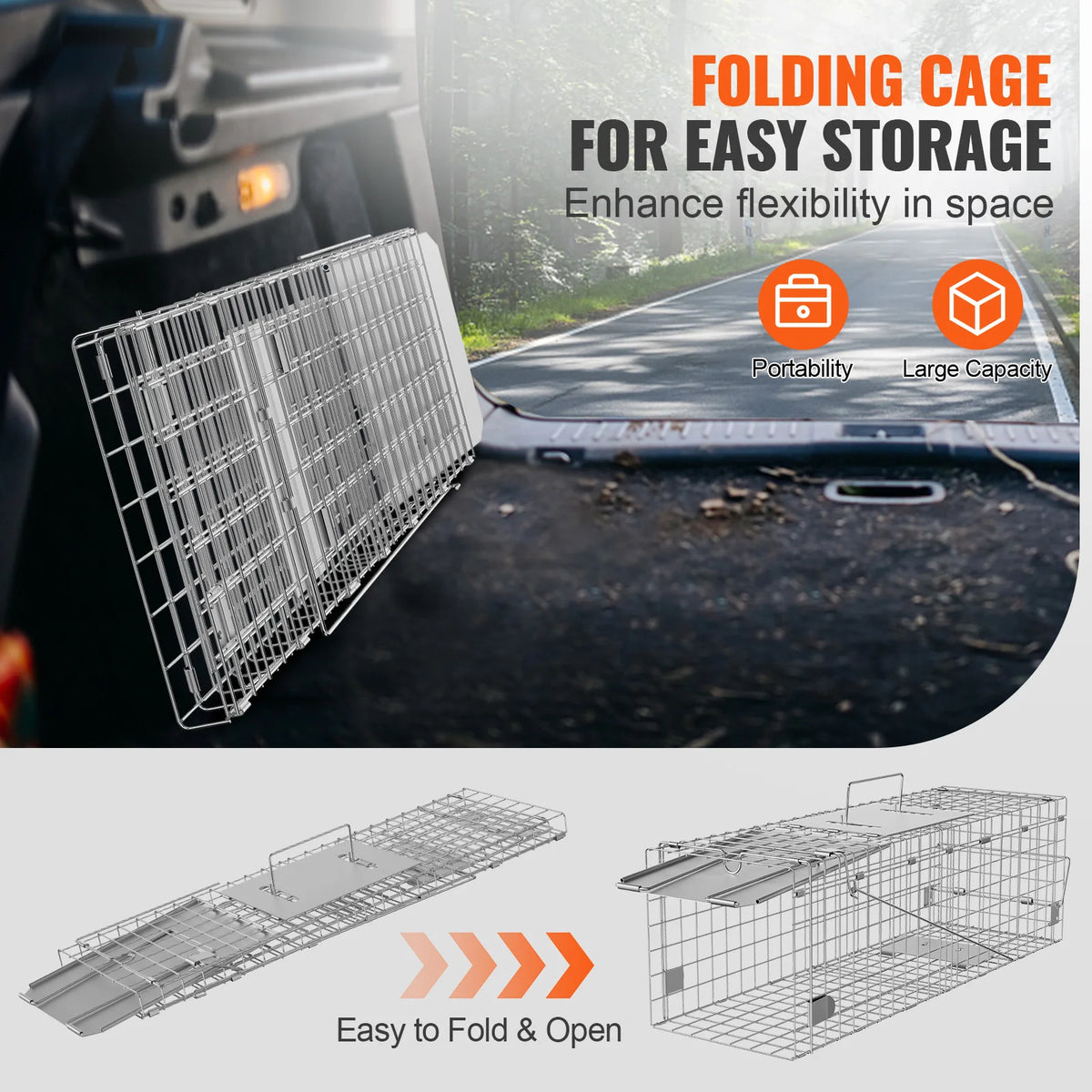 SucceBuy Humane Live Animal Cage Trap For Cats And Wildlife