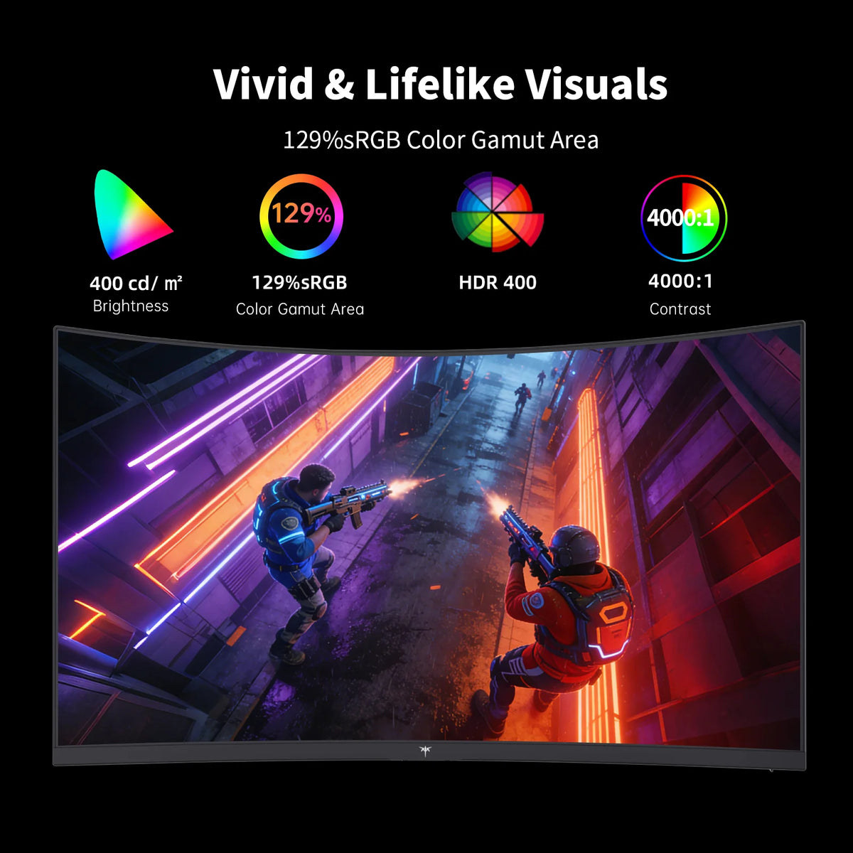 KTC H27S5C Curved Gaming Monitor 1440p QHD 144Hz HDR400