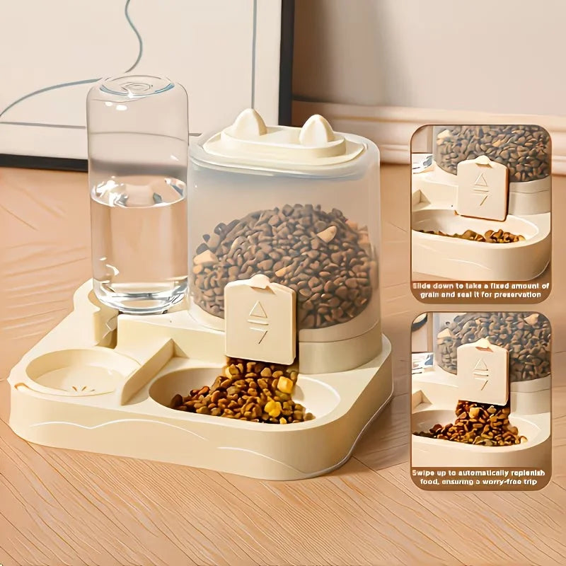 Large Capacity Pet Feeder And Water Dispenser For Pets