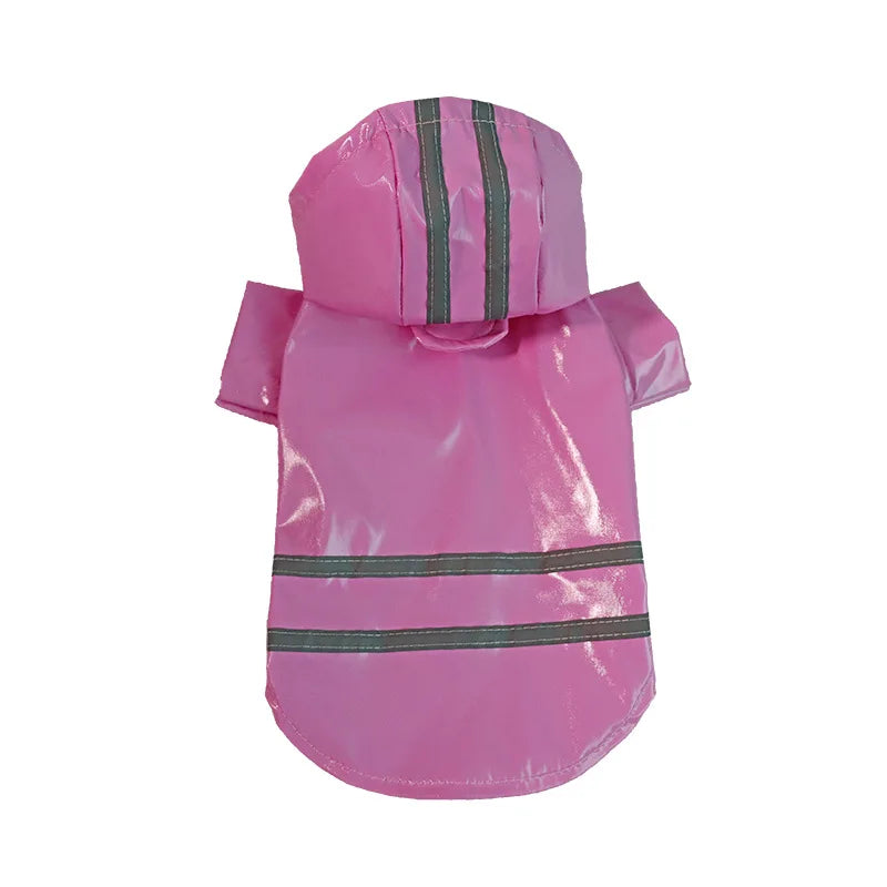 Waterproof Reflective Pet Raincoat With Hood For Dogs And Cats