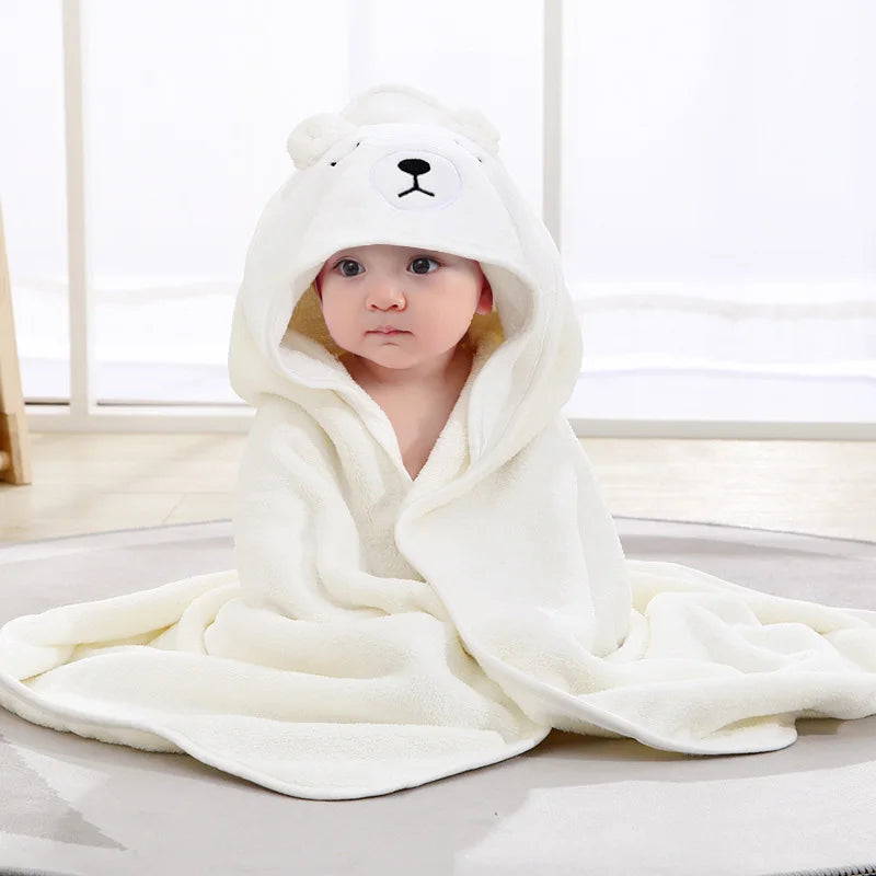 Soft Animal Hooded Baby Bath Towel For Gentle Warmth