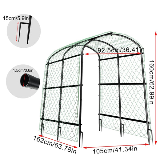 Wisfor U Shaped Metal Garden Plant Trellis Climbing Support Frame
