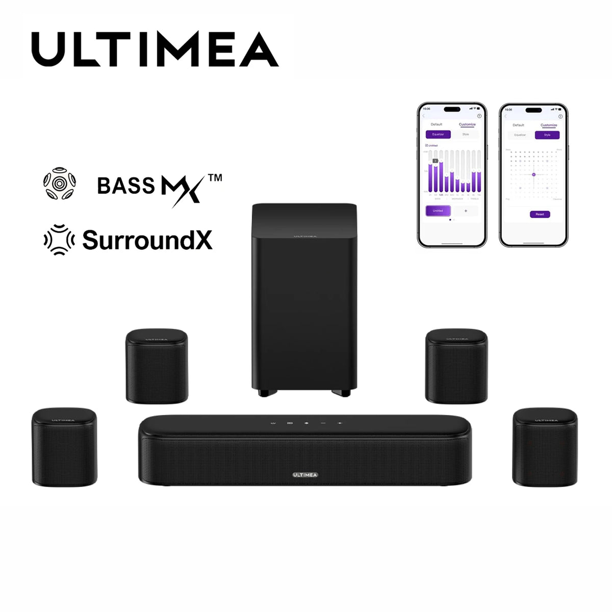 ULTIMEA Virtual Surround Soundbar System With Subwoofer And App Control