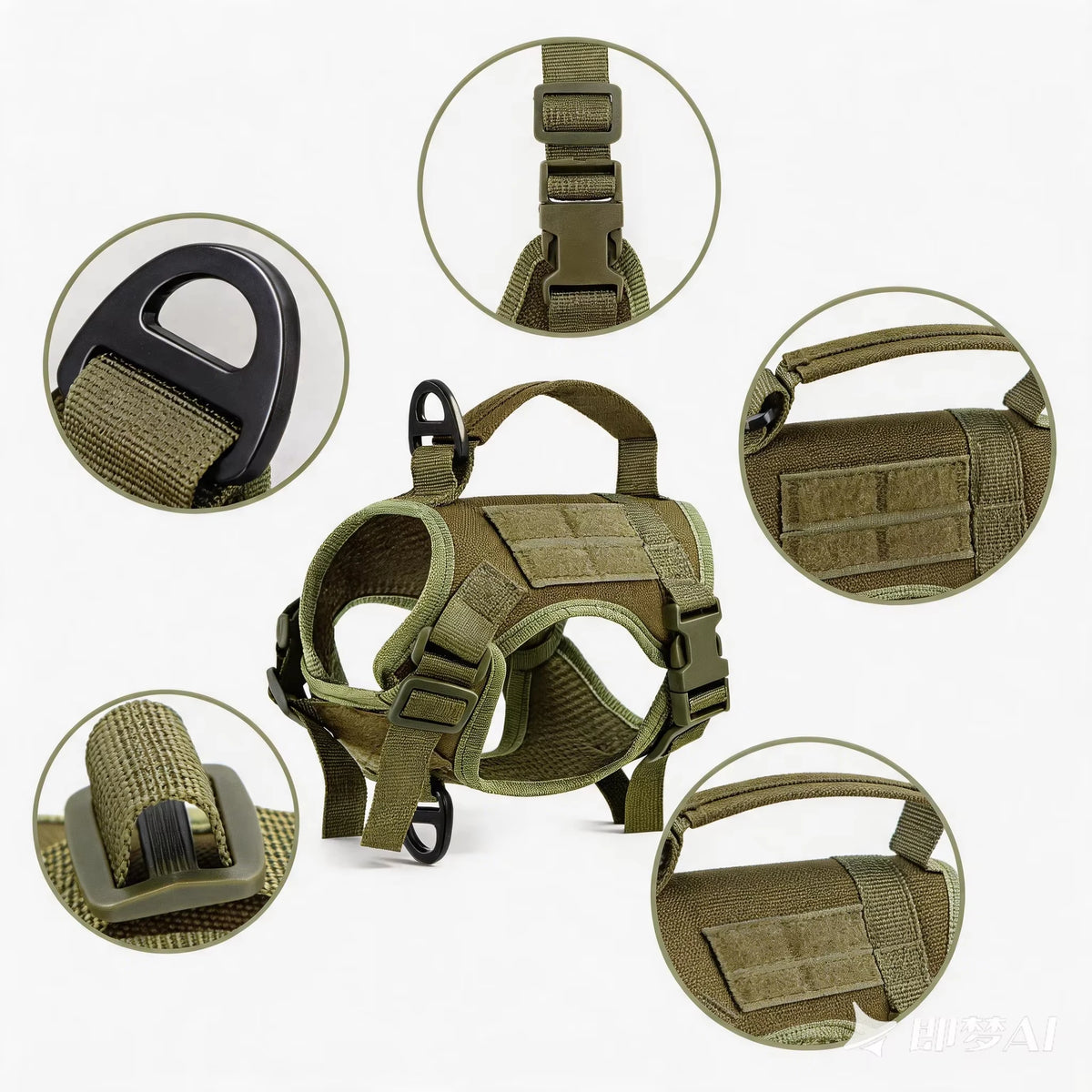 Petravel Tactical Cat Harness and Leash Set with Padded Handle