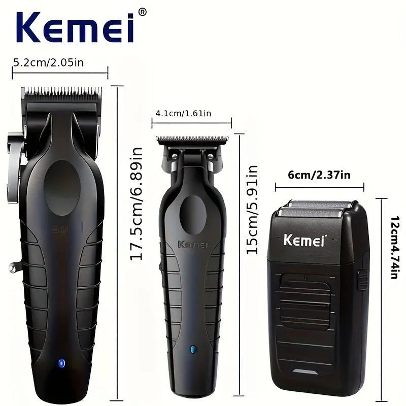 Kemei Professional Hair Clipper Trimmer And Shaver Set