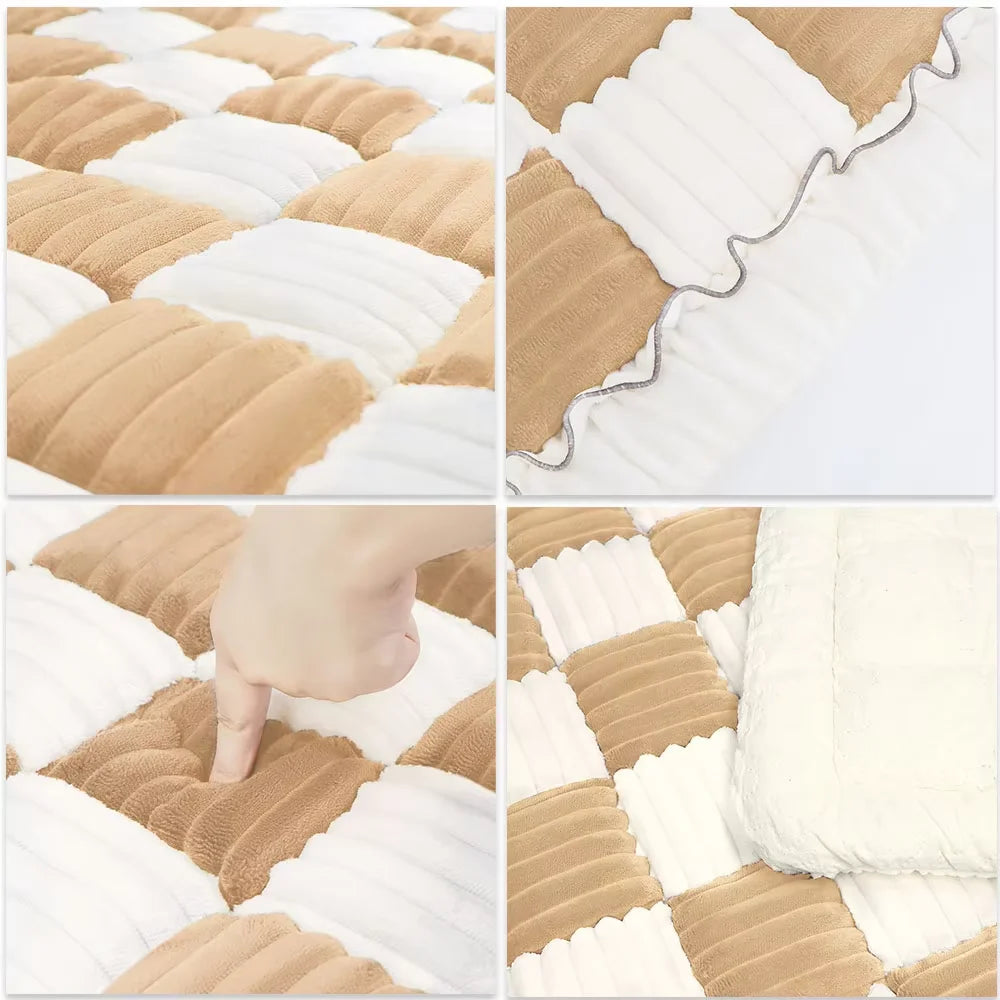 CWV Coral Fleece Dog Bed Warm Mat Washable Anti Slip
