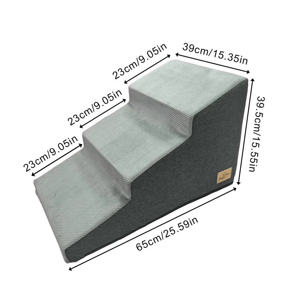 Premium Removable Dog Stair Ramp With Durable Foam Build